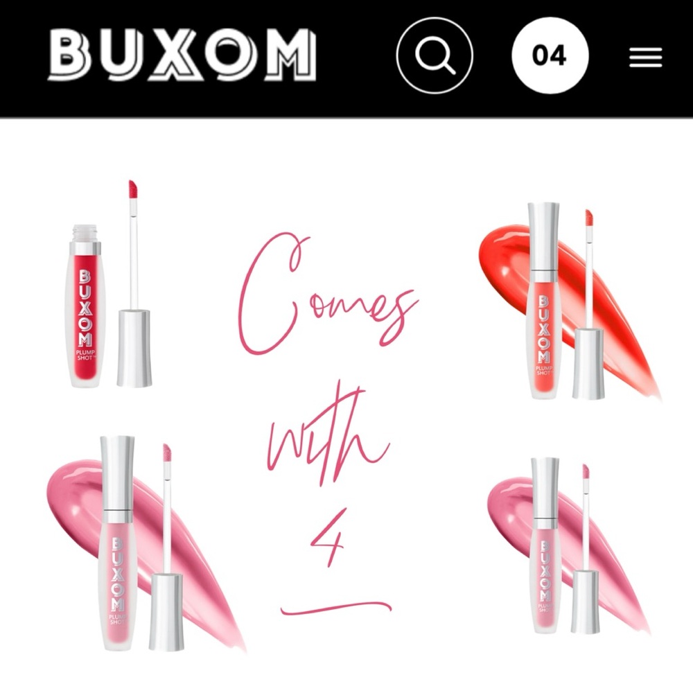 Set of 4: BUXOM PLUMP SHOT™ PEPTIDES LIP SERUM